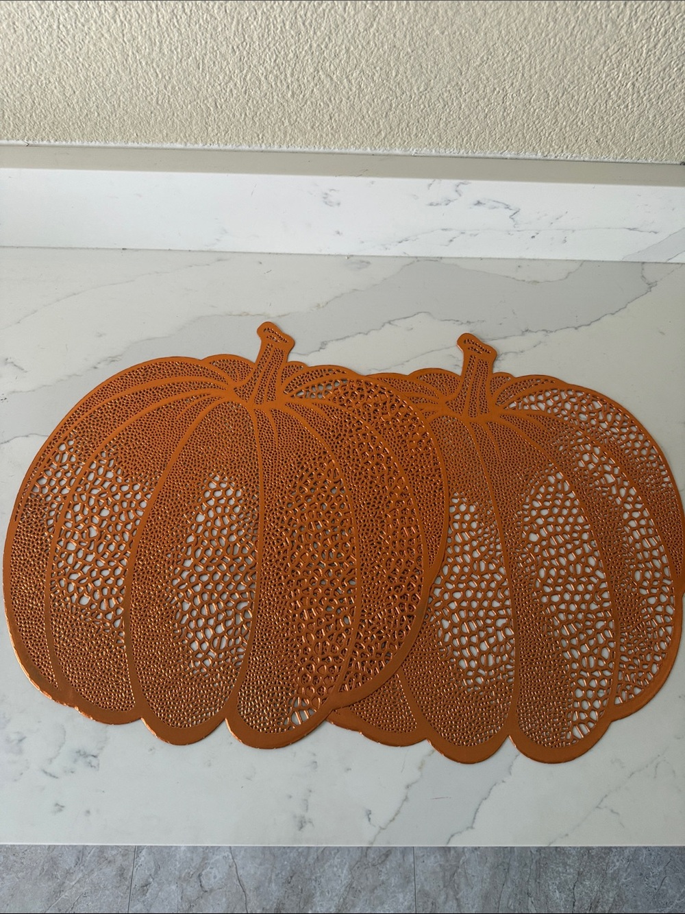 Orange Pumpkin Placemats Set of 2
